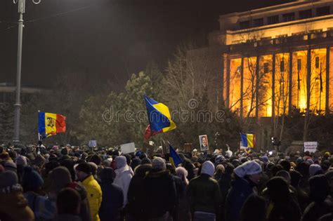 Protests In Bucharest Romania Editorial Stock Image Image Of Politics