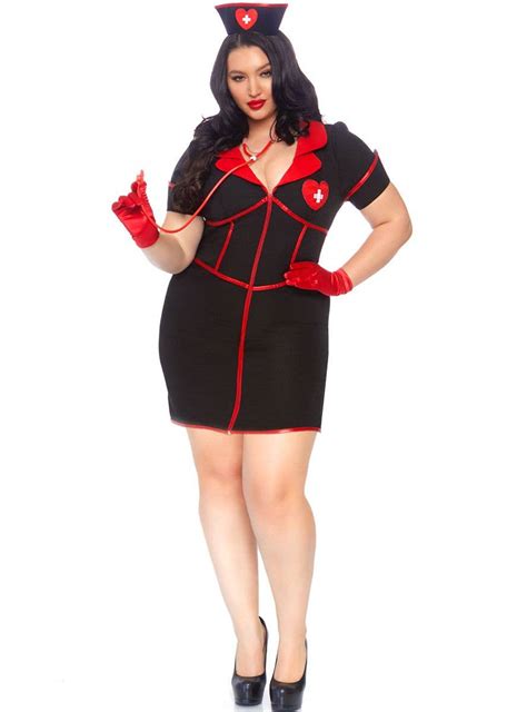 Plus Size Sexy Black Nurse Costume Dress Nurse Women S Costume