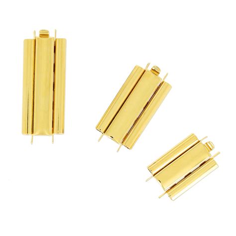 Clasp Beadslide For Bead Weaving To Clip 29x13 Mm Gold Tone X1 Perles And Co