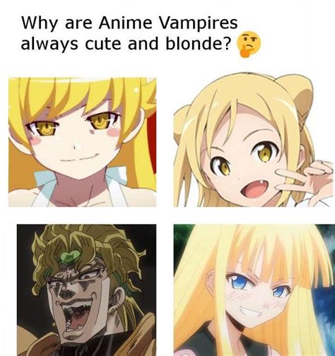 Cute Blonde Anime Vampires Jojos Bizarre Adventure Know Your Meme