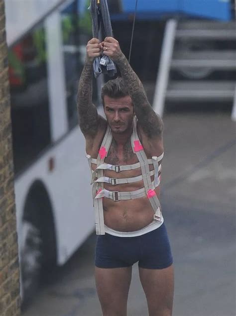 David Beckham Topless In Tight Pants On Set Of Handm Advert Mirror Online