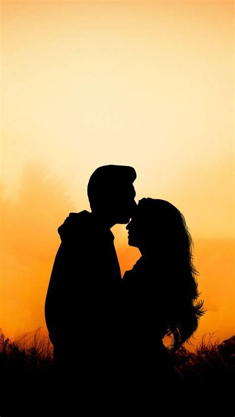 romantic couple sunset silhouette wallpapers wallpaper cave