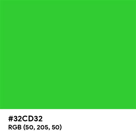 Lime Green Color Hex Code Is 32cd32