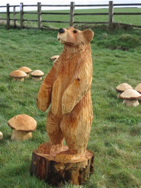 Bear Chainsaw Chainsaw Wood Carving Chainsaw Carving Carving