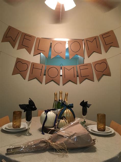 Welcome Home Banner Diy Husband Long Distance