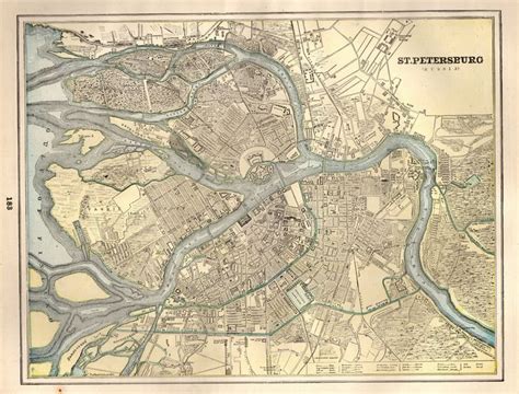 St.petersburg tickets routes & schedule faq. 1892 ST PETERSBURG Street Map of St Petersburg Russia City Map Gallery Wall Art Home Office ...