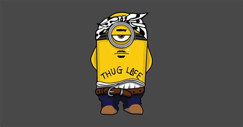 Minion Thug Life 90s Rap And The Minions Pillow Teepublic
