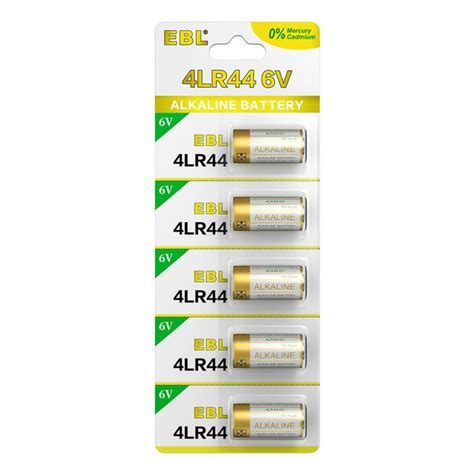 Ebl 5 Pack 4lr44 6v Alkaline Battery A544 4g13 Px28a