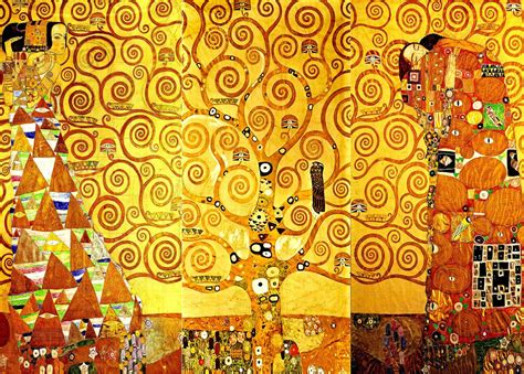 Poster Gustav Klimt Levensboom Esque
