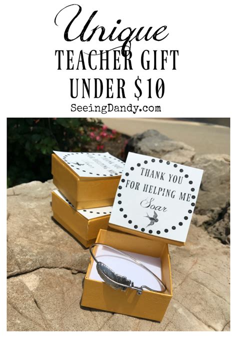 4 ideas for unique teacher gifts! Unique Teacher Gift Idea Under $10 - Seeing Dandy