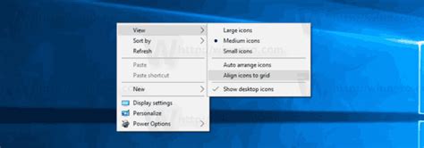 Disable Align Desktop Icons To Grid In Windows