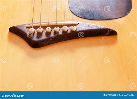 Bridge Acoustic Guitars Stock Photo Image Of Focus Bridge 67305852