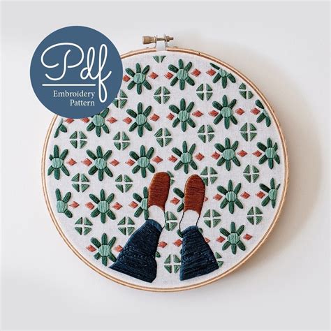 A Tile Embroidery Pattern So Fun Itll Have You ~floored~ When You