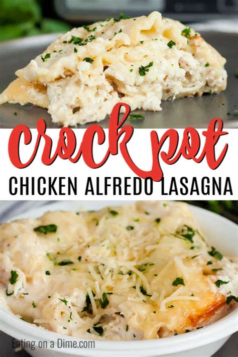 Crock Pot Chicken Alfredo Lasagna Recipe Easy Alfredo Lasagna