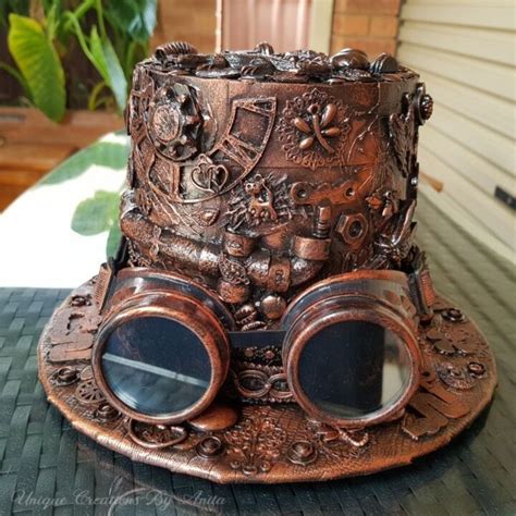 Steampunk Hat Made From Recycled Materials Steampunk Hat Steampunk