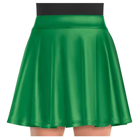 Womens Green Flare Skirt Party City
