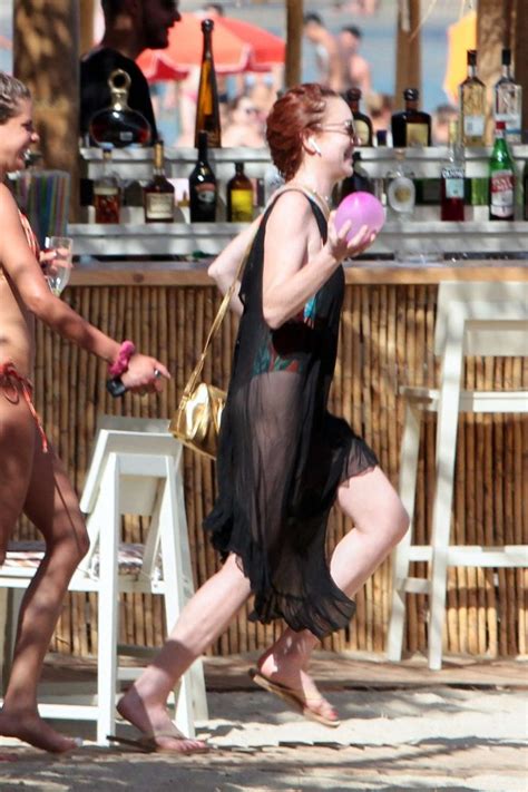 Lindsay Lohan With Hot Friend In A Bikini Candids At Lohan Beach House