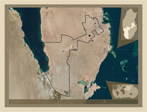 Ar Rayyan Qatar High Res Satellite Capital Stock Illustration