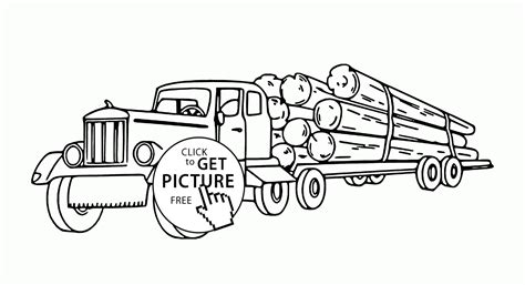 Semi Truck Coloring Page For Kids Transportation Coloring Pages