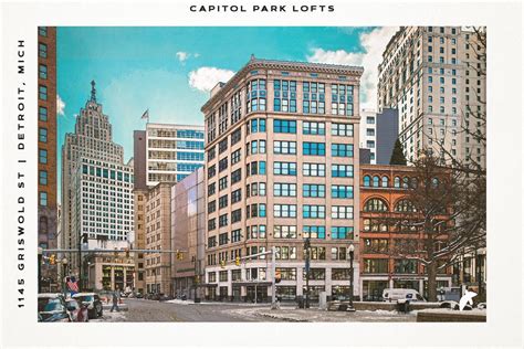Vintage Style Postcards Of Old And New Buildings Land In Downtown