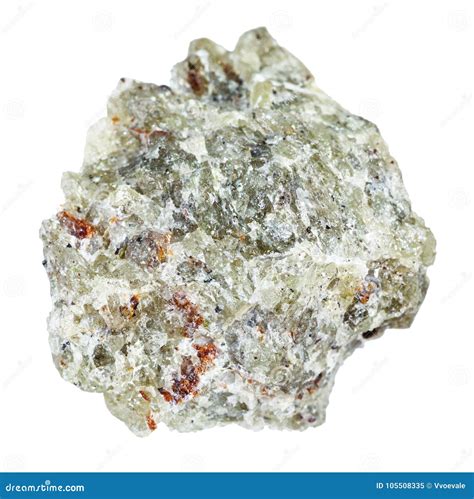 Raw Olivine Stone Isolated On White Stock Image Image Of Rough