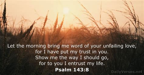 Psalm 143:8 - Bible verse - DailyVerses.net
