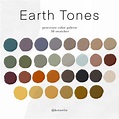 Earth Tones Color Palette 30 Handpicked Swatches for - Etsy Australia