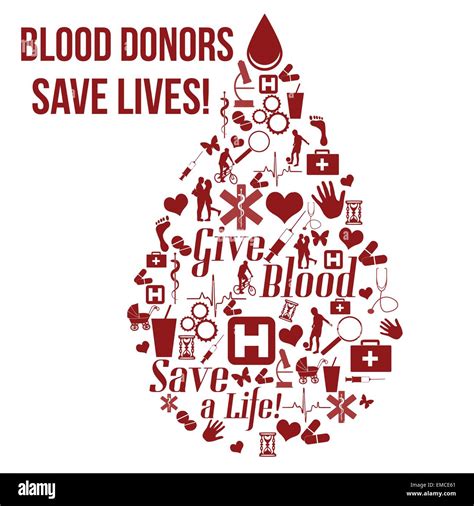 Give blood, save a life concept poster Stock Vector Image & Art - Alamy