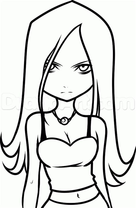 Goth Girl Drawing Free Download On Clipartmag