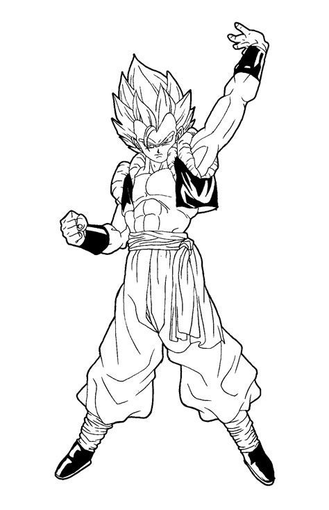 Like his potara counterpart, vegito, he is regarded as one of the most powerful characters in the whole dragon ball franchise. Facile dragon ball gogeta super sayian - Coloriage Dragon ...
