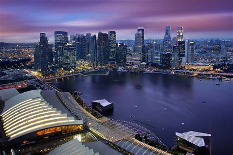 Aerial View Of Singapore Cbd Skyline Marina Bay Esplanade Flickr