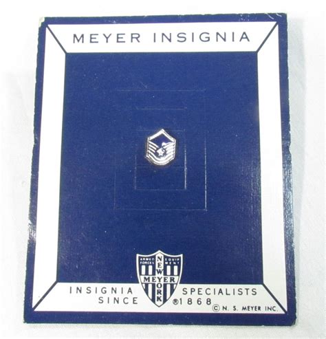 NOS Meyer Military USAF Master Sergeant MSgt E7 Tie Tac Rank 1A2