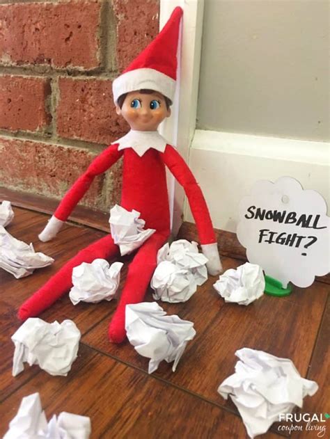 Elf On The Shelf Ideas Elf Snowball Fight