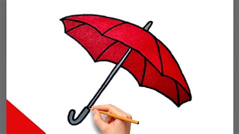 How To Draw An Umbrella Step By Step Drawing Youtube