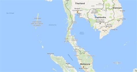 Map Of Thailand Malaysia Maps Of The World