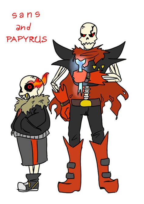 Underfell Sketches Sans And Papyrus By Kaitogirl On Deviantart