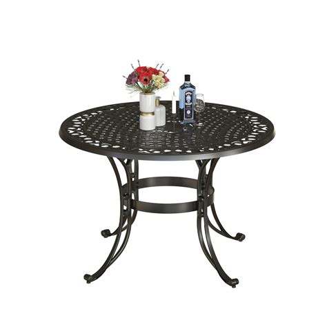 42 Inch Outdoor Patio Table Cast Aluminum Bistro Round Dining Table