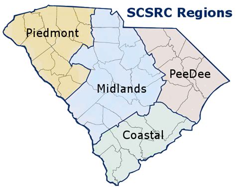 25 South Carolina Regions Map Online Map Around The World