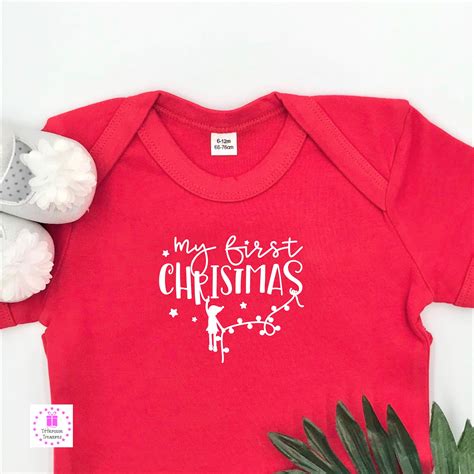 My First Christmas Baby Vest First Christmas Baby Vest Etsy