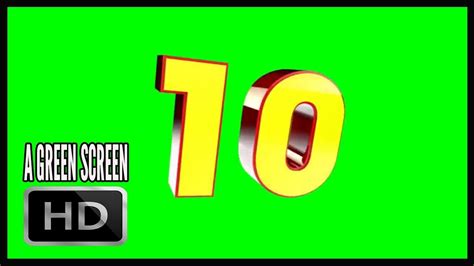 3d Numbers 1 10 Rotating Animation Hd A Green Screen Video Youtube