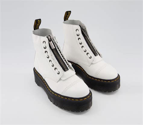 Dr Martens Sinclair Zip Boot White Ankle Boots