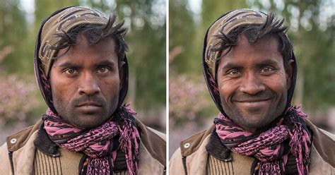 10 Portraits Of People Before And After The Photographer Asked Them To