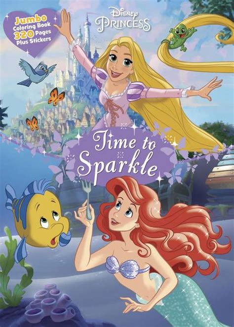 Pre Owned Disney Princess Time To Sparkle Jumbo Coloring Book Plus