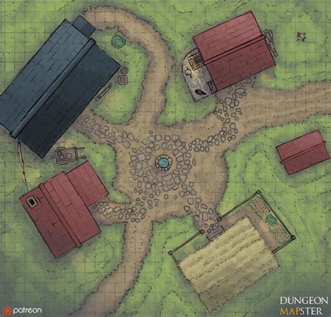 Village Square Free Version Patreon Fantasy City Map Dnd World