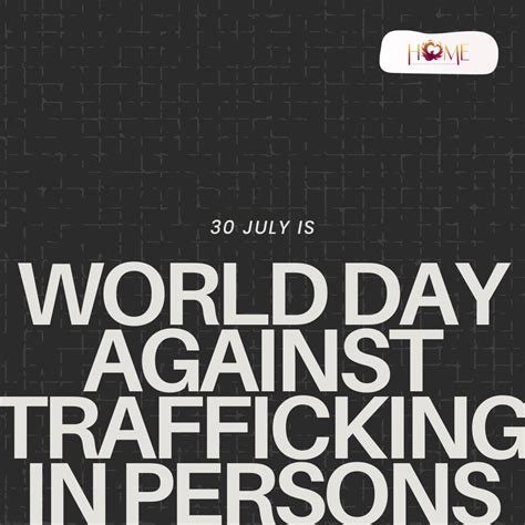 world day against trafficking statement 2023 — home