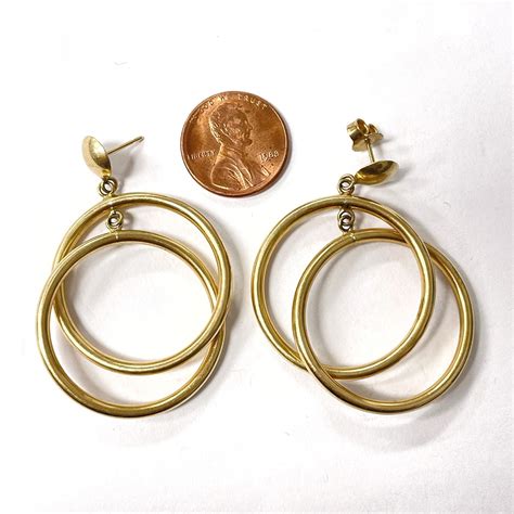 14K Gold Double Hoop Earrings