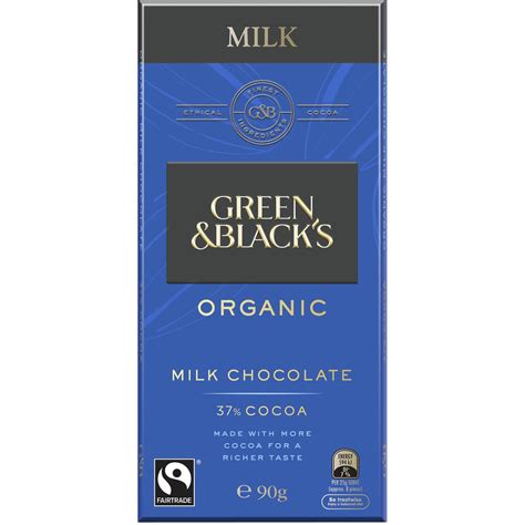 Green Black S Organic Milk Chocolate 90g BIG W