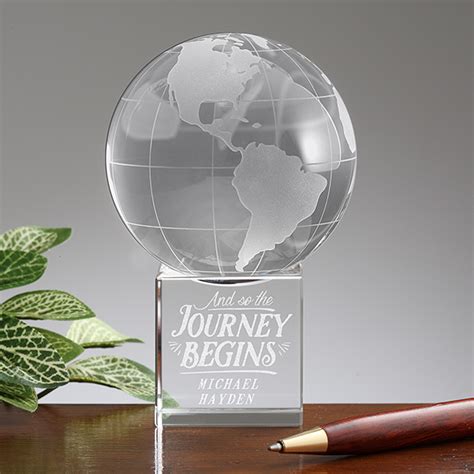 Personalized Crystal Globe And The Journey Begins In 2020 Globe