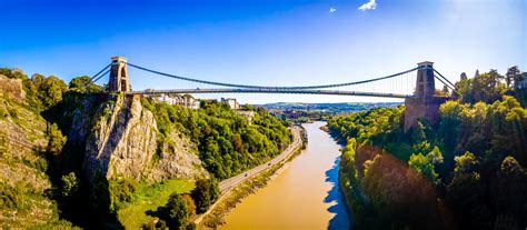 Aerial View Of Clifton Suspension Bridge In Bristol Stock Image Image