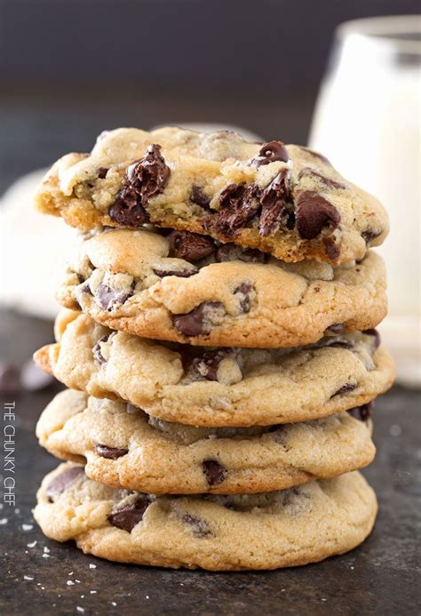No cream cheese, cornstarch, apple sauce, or refrigerating dough for days while breaking finger nails waiting for a chocolate chip cookies. Salted Chocolate Chip Cookies - The Chunky Chef